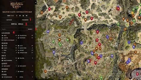 Baldurs Gate 3: World map .